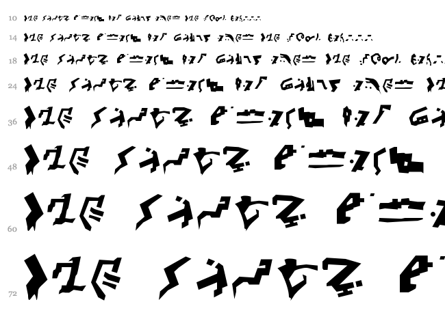 Giedi Decepticon Graffiti font waterfall